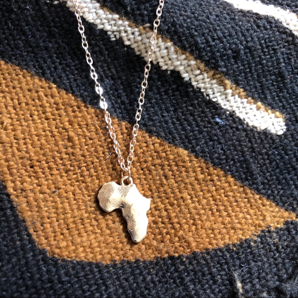 Africa Map Pendant Necklace